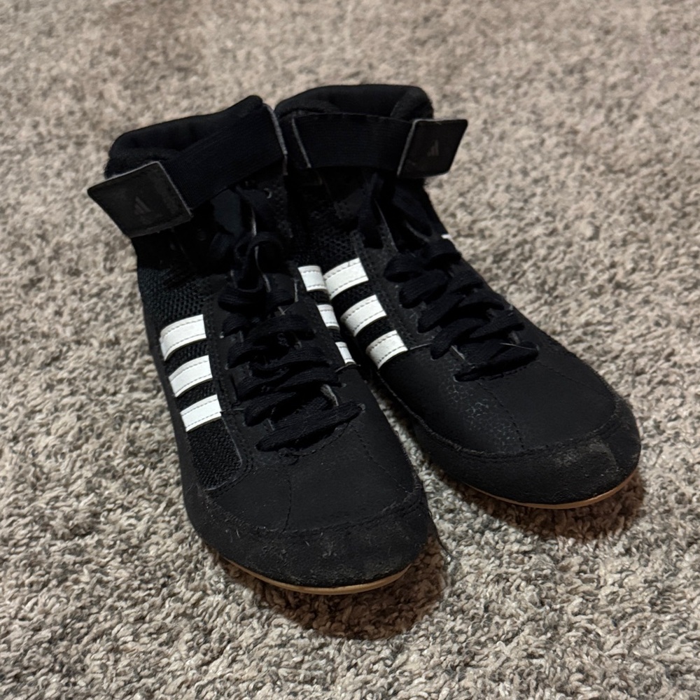 Adidas Black High-Top Wrestling Shoes